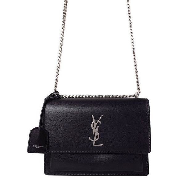 Saint Laurent Paris Sunset Medium Shoulder Bag Black - Picture 1 of 9